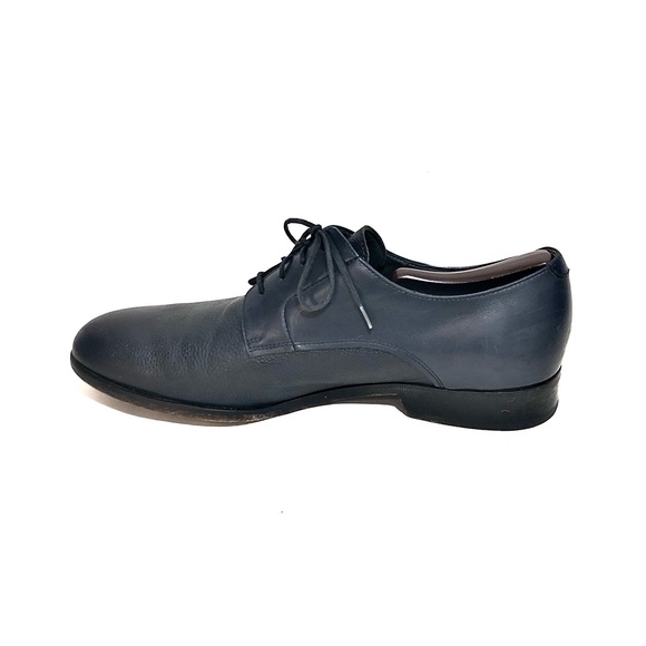 LANVIN Navy Blue Leather Derby main image 5
